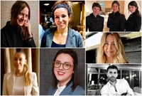 Oliva Ridruejo; Laura Ferrer; Leticia Palomo; Carmeta Torrens, Paula García y Sophie Glossin; Laura Novoa; Naroa Pérez y Carlos Castelló